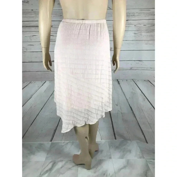 ALFANI Seashell Pink Textured Illusion Asymmetrical Hem Skirt NEW Size 14 - Picture 10 of 11